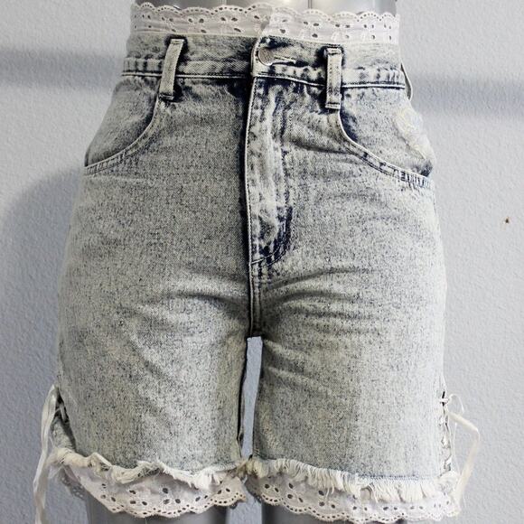 Vintage Zing Girls Size 8 Jean Shorts 80's - Picture 1 of 10